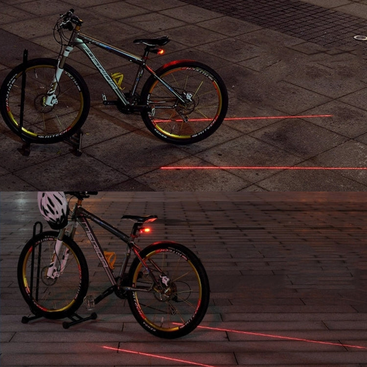 7 Modes 5 LEDs and 2 Lasers Bicycle Tail Light Warning Lamp (Red Light)