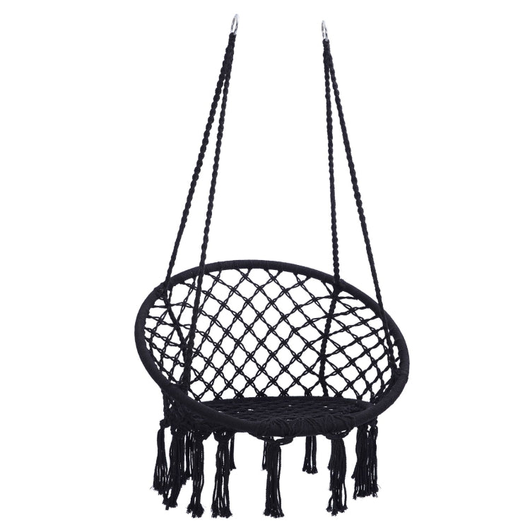 [US Warehouse] Hanging Cotton Rope Hammock Swing Chairs for Indoor and Outdoor, Max 330 Lbs