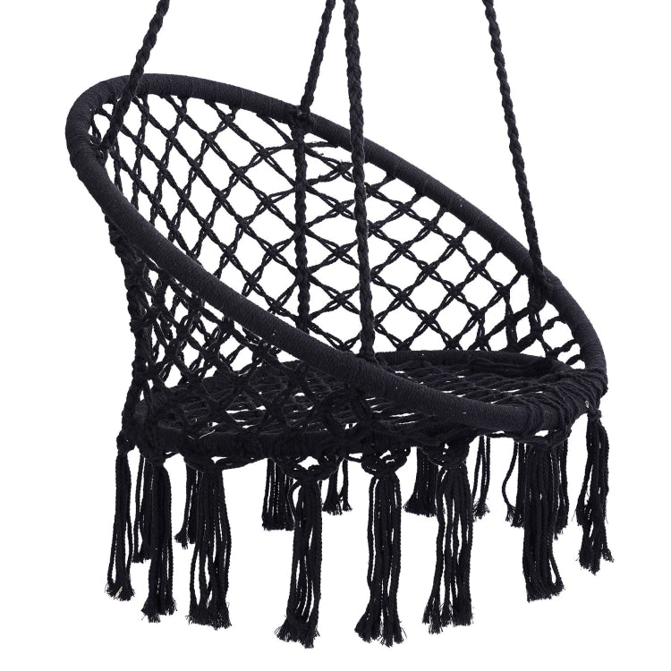 [US Warehouse] Hanging Cotton Rope Hammock Swing Chairs for Indoor and Outdoor, Max 330 Lbs