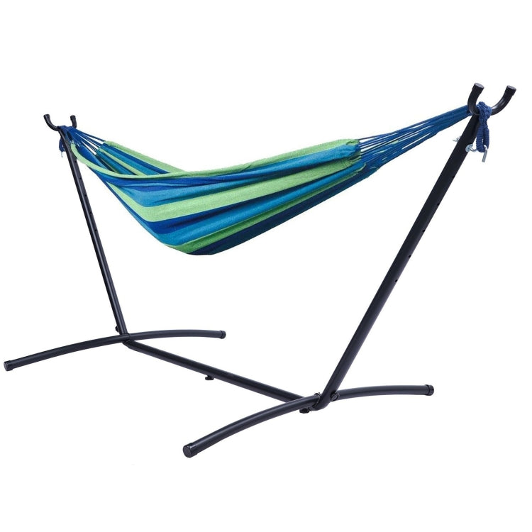 [US Warehouse] Double Classic Hammock with Carrying Pouch-Powder & Coated Steel Frame, Max 450 Lbsï¼ˆ