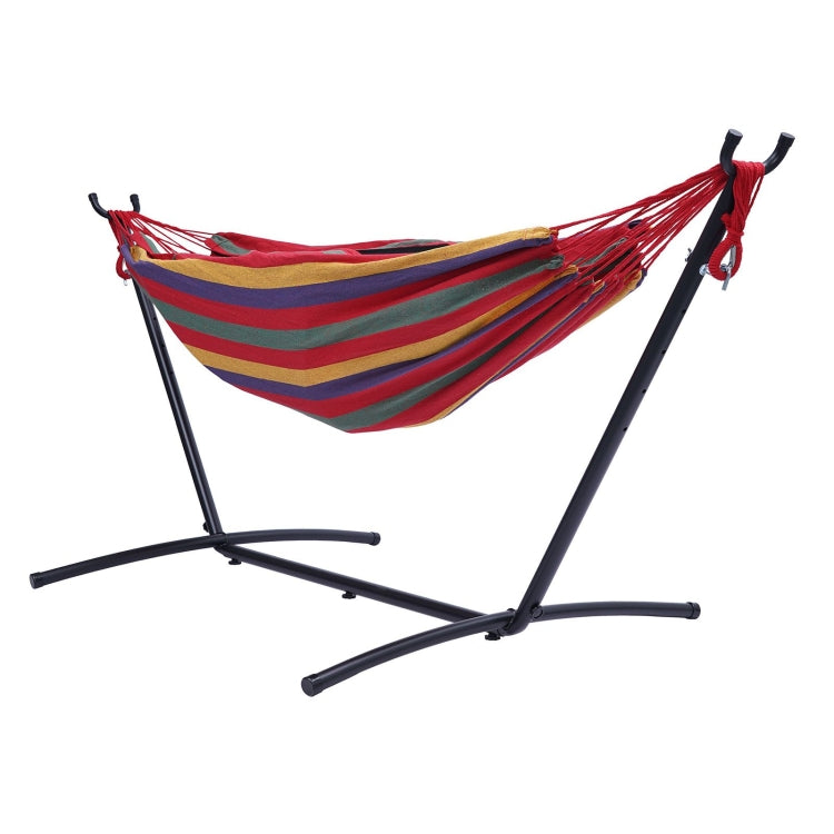 [US Warehouse] Double Classic Hammock with Carrying Pouch-Powder & Coated Steel Frame, Max 450 Lbsï¼ˆ