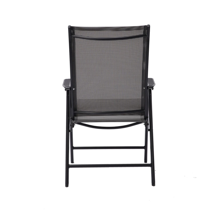 [US Warehouse] 4 PCS Folding Chairs Portable for Outdoor Camping & Beach with Armrest