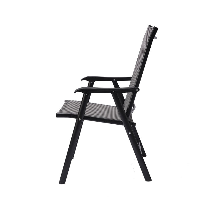 [US Warehouse] 4 PCS Folding Chairs Portable for Outdoor Camping & Beach with Armrest