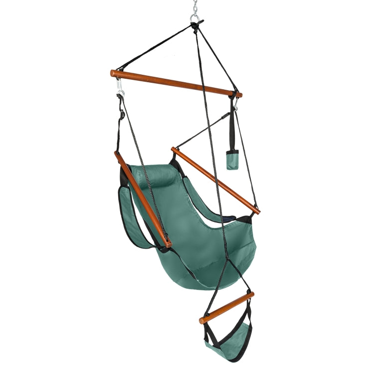 [US Warehouse] Oxford Cloth Hanging Chairs with Cup Holder, Load Bearing: 100kg (Green)