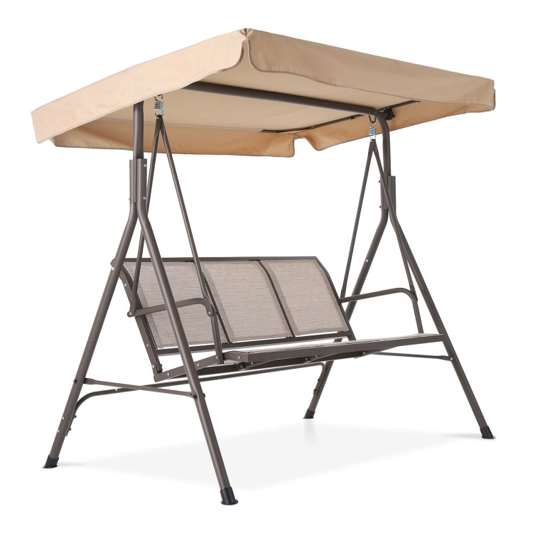 [US Warehouse] 3 Person Outdoor Patio Swing Chairs with Awning