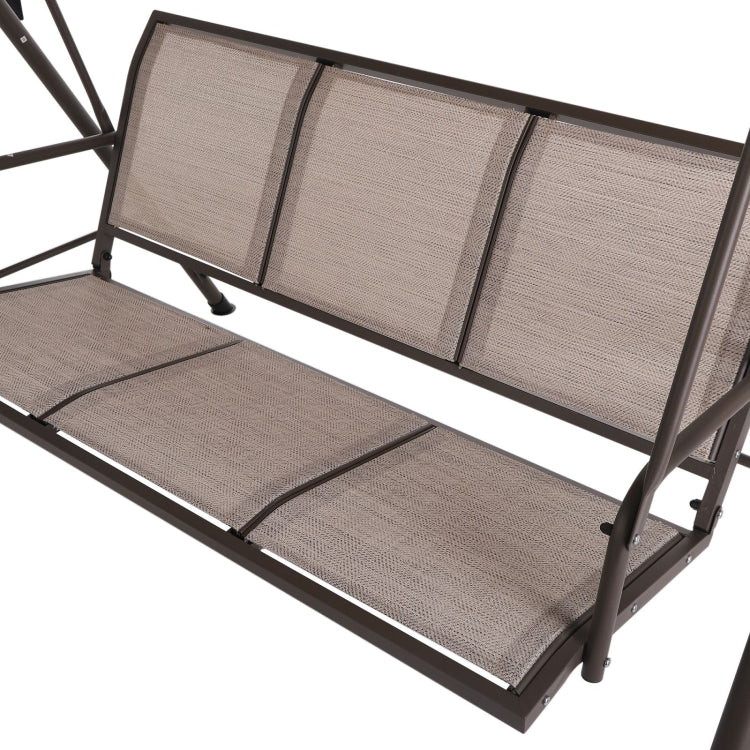 [US Warehouse] 3 Person Outdoor Patio Swing Chairs with Awning