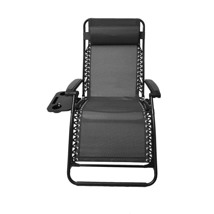 [US Warehouse] Outdoor Patio Folding Zero Gravity Lounge Chairs with Pillow & Cup Holder