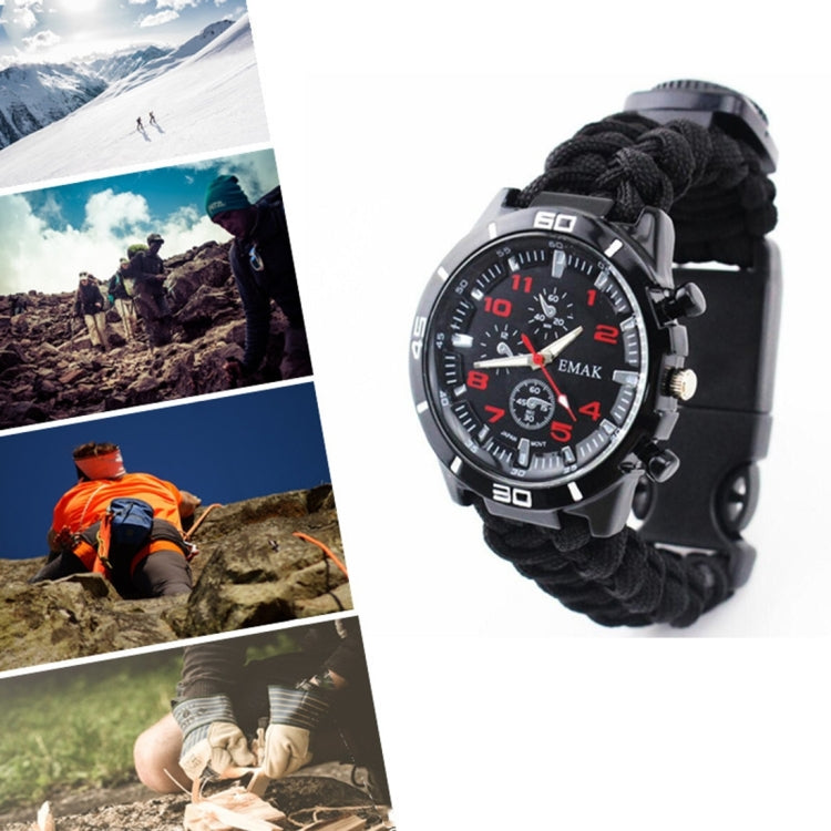 Outdoor Survival 16 in 1 Multi-functional Compass Fire Stone Mountaineering Watch