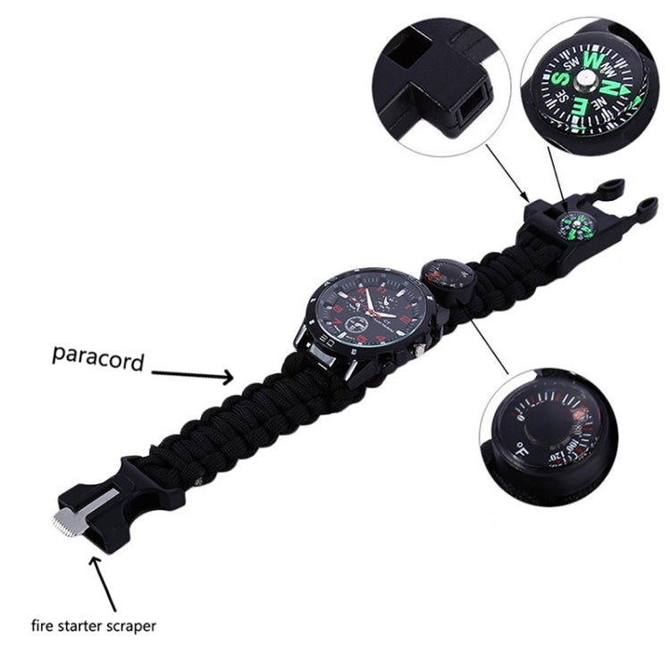 Outdoor Survival 16 in 1 Multi-functional Compass Fire Stone Mountaineering Watch