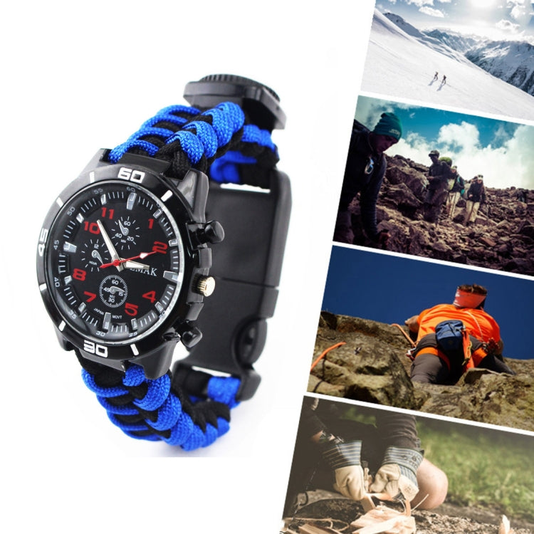Outdoor Survival Multi-functional Compass Fire Stone Mountaineering Watch