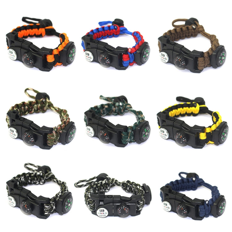 5PCS Multi-functional Nylon Braided Adjustable Compass Survival Bracelets