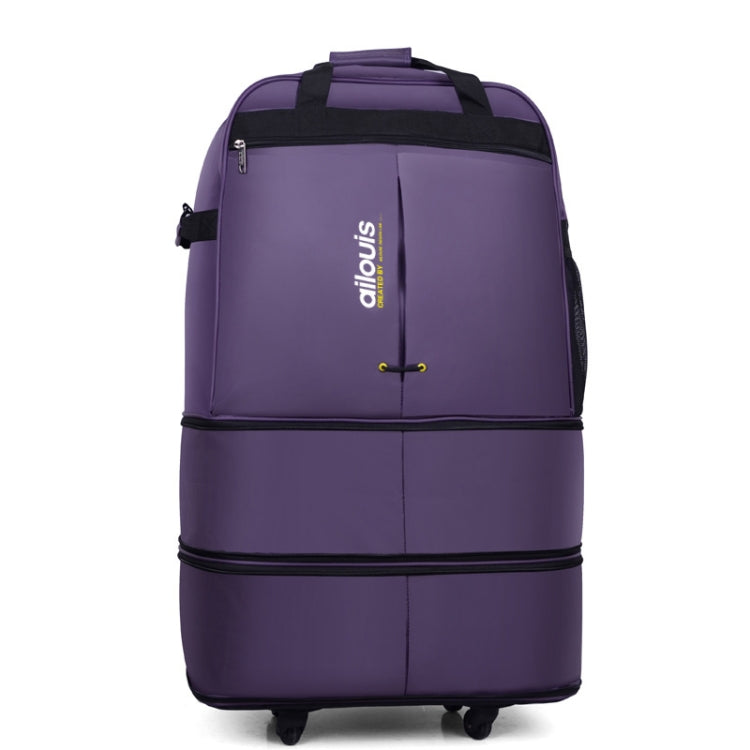 91L Retractable Suitcase Foldable Unisex Suitcase Lockable Travel Spinner Rolling Trolley Clothing Bag