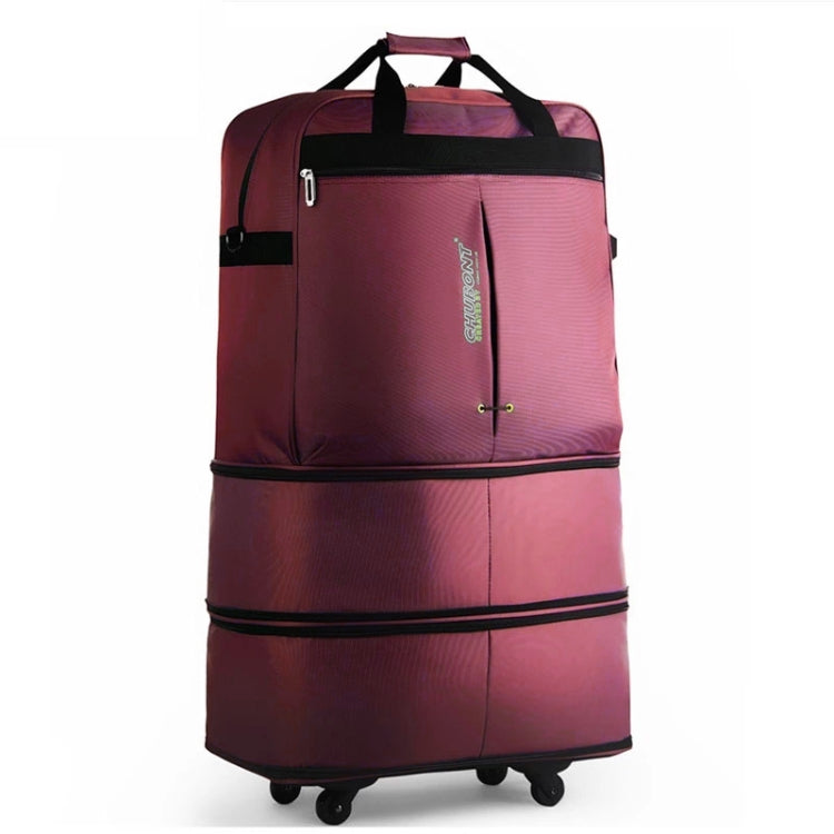 91L Retractable Suitcase Foldable Unisex Suitcase Lockable Travel Spinner Rolling Trolley Clothing Bag