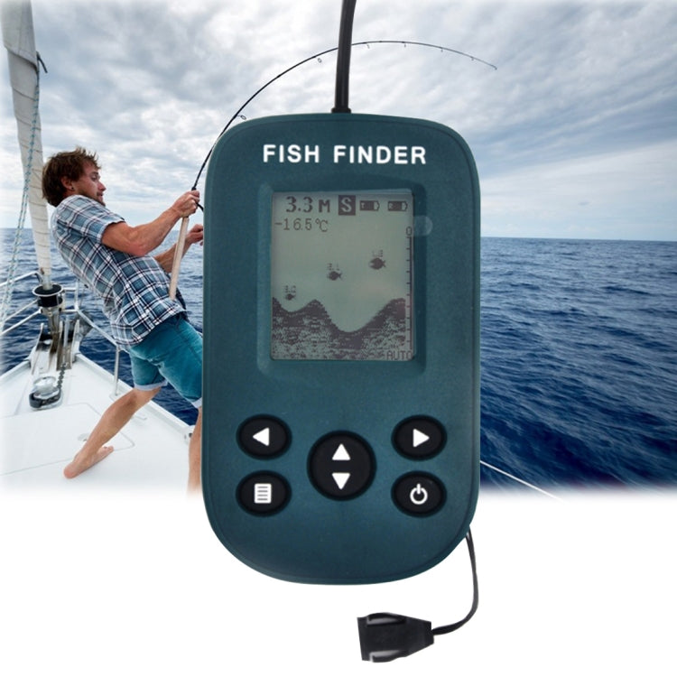 YDH-01 200KHz Sonar Sensor 0.7-100m Depth Wired Sounder Alarm Fish Finder with LCD Display