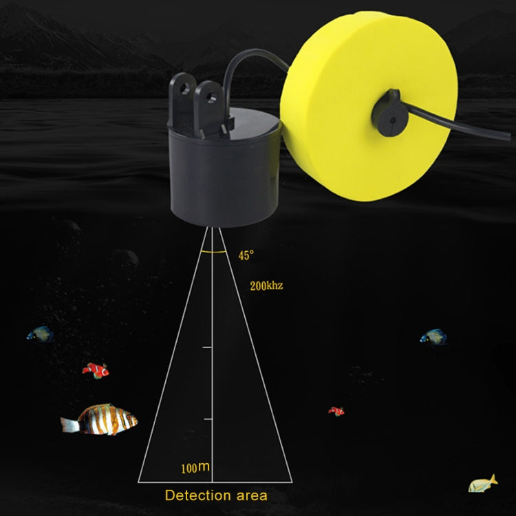 YDH-01 200KHz Sonar Sensor 0.7-100m Depth Wired Sounder Alarm Fish Finder with LCD Display