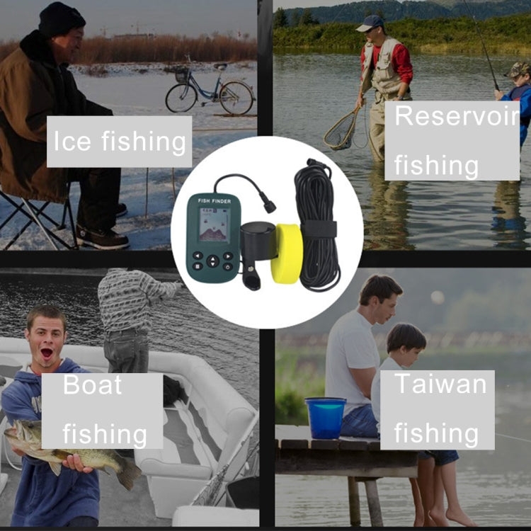 YDH-01 200KHz Sonar Sensor 0.7-100m Depth Wired Sounder Alarm Fish Finder with LCD Display