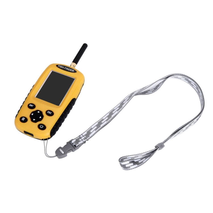 XF-03 Wireless Fish Detector 125KHz Sonar Sensor 0.6-36m Depth Locator Fishes Finder with 2.4 inch LCD Screen & Antenna, Built-in Water Temperature Sensor