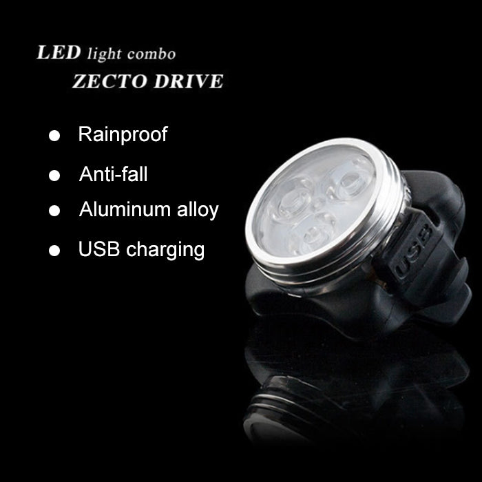 HJ-03050LM COB Lamp Bead USB Charging Four-speed Dimming Waterproof Bicycle Headlight + Taillight Set