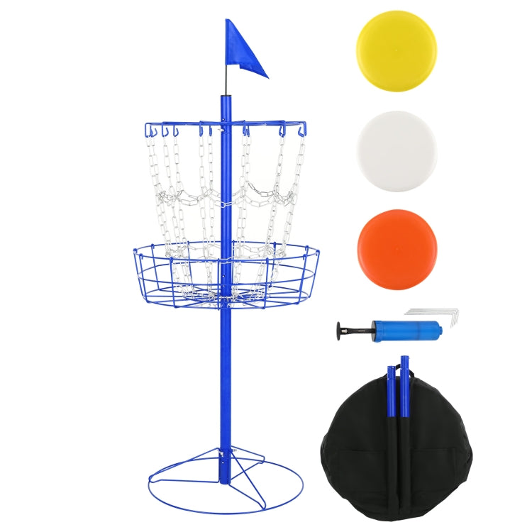 [US Warehouse] Outdoor Portable Metal Flying Disc Holder, Size: 132x63.5x63.5cm(Blue)