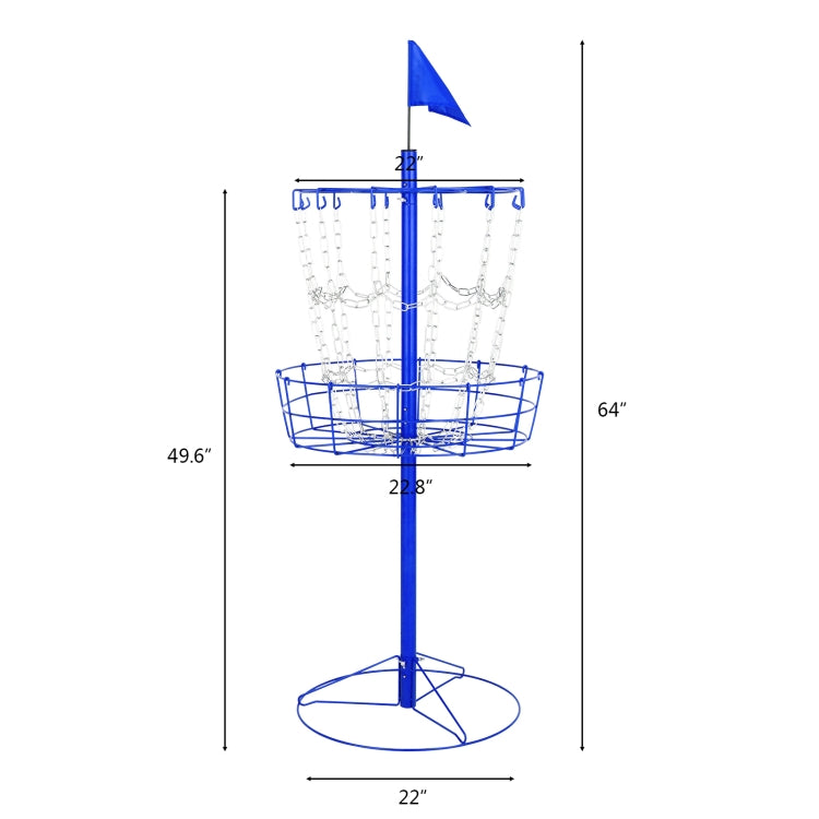 [US Warehouse] Outdoor Portable Metal Flying Disc Holder, Size: 132x63.5x63.5cm(Blue)