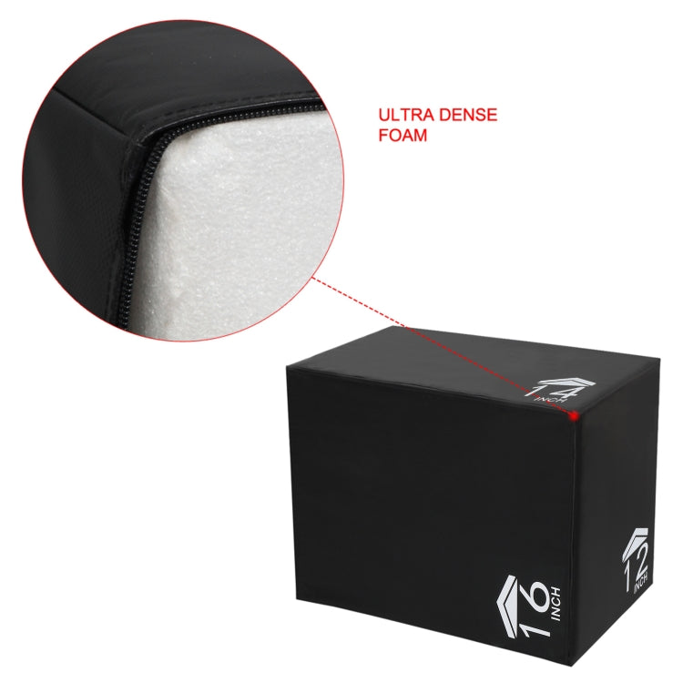 [US Warehouse] 3 in 1 Foam Plyometric Box High Density Heavy Duty Foam Jumping Box Platform for Home Gym Fitness, Size: 30x35x40cm