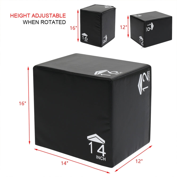 [US Warehouse] 3 in 1 Foam Plyometric Box High Density Heavy Duty Foam Jumping Box Platform for Home Gym Fitness, Size: 30x35x40cm