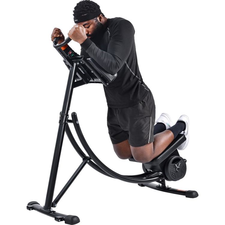 [US Warehouse] Indoor Lazy Abdomen Machine with Adjustable Seat & Digital Counter & Weight Block, Bearable Weight: 400lbs (Black)