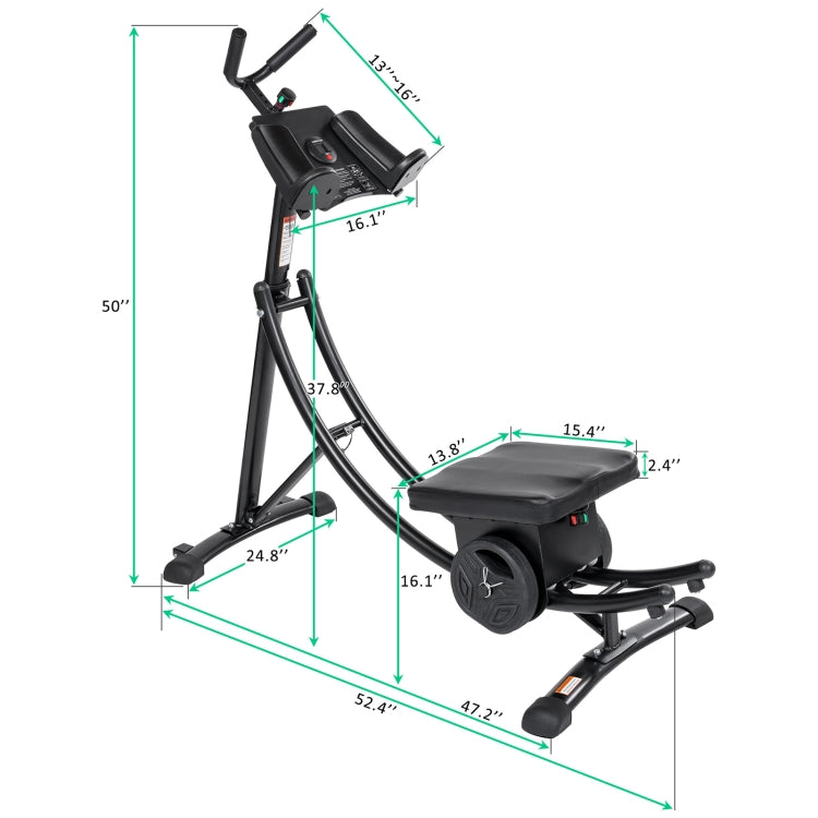 [US Warehouse] Indoor Lazy Abdomen Machine with Adjustable Seat & Digital Counter & Weight Block, Bearable Weight: 400lbs (Black)