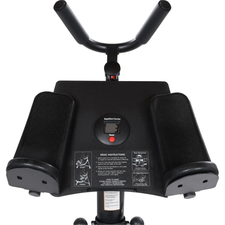 [US Warehouse] Indoor Lazy Abdomen Machine with Adjustable Seat & Digital Counter & Weight Block, Bearable Weight: 400lbs (Black)