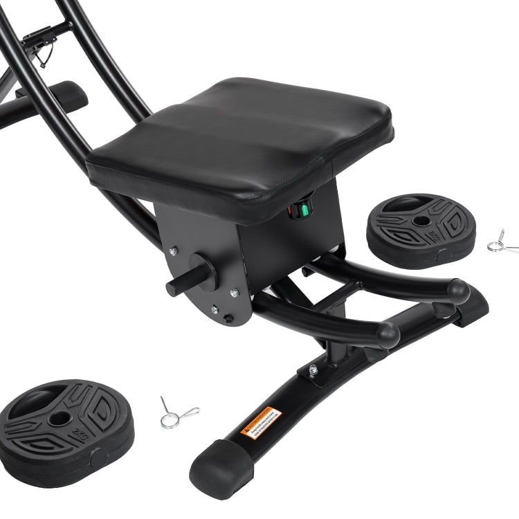 [US Warehouse] Indoor Lazy Abdomen Machine with Adjustable Seat & Digital Counter & Weight Block, Bearable Weight: 400lbs (Black)