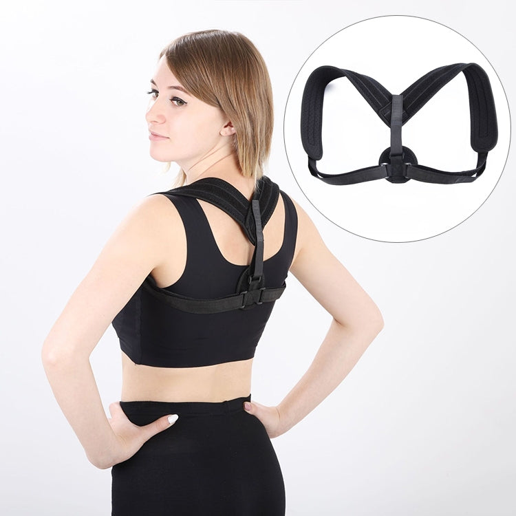 SMD-007 Adult Back Humpback Posture Correction Strap Fitness Shaping Correction Belt (Black)