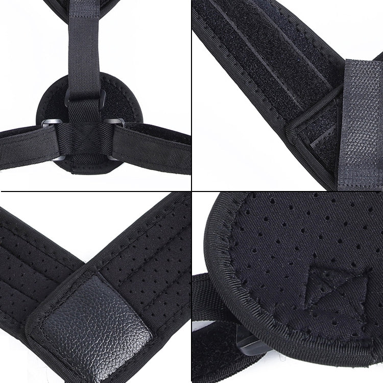 SMD-007 Adult Back Humpback Posture Correction Strap Fitness Shaping Correction Belt (Black)