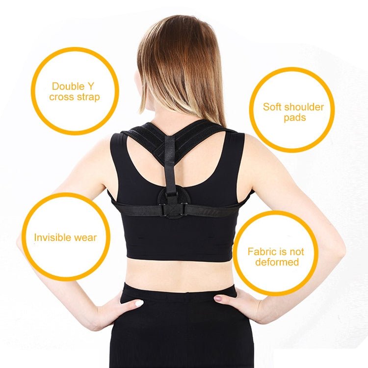 SMD-007 Adult Back Humpback Posture Correction Strap Fitness Shaping Correction Belt (Black)