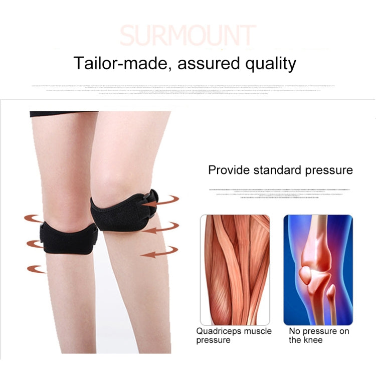 2 PCS SMD-0115 Outdoor Sport Shock Absorption Breathable Knee Protector Riding Silicone Patellar Belt(Black)