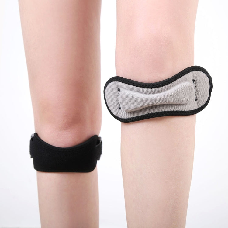 2 PCS SMD-0115 Outdoor Sport Shock Absorption Breathable Knee Protector Riding Silicone Patellar Belt(Black)