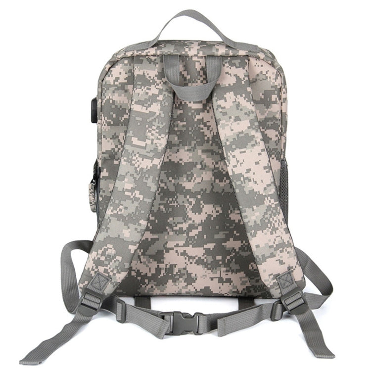 PVC Multifunctional Travel Camera Backpack with USB Charging Interface, Size: 43*30*16cm (Camo)