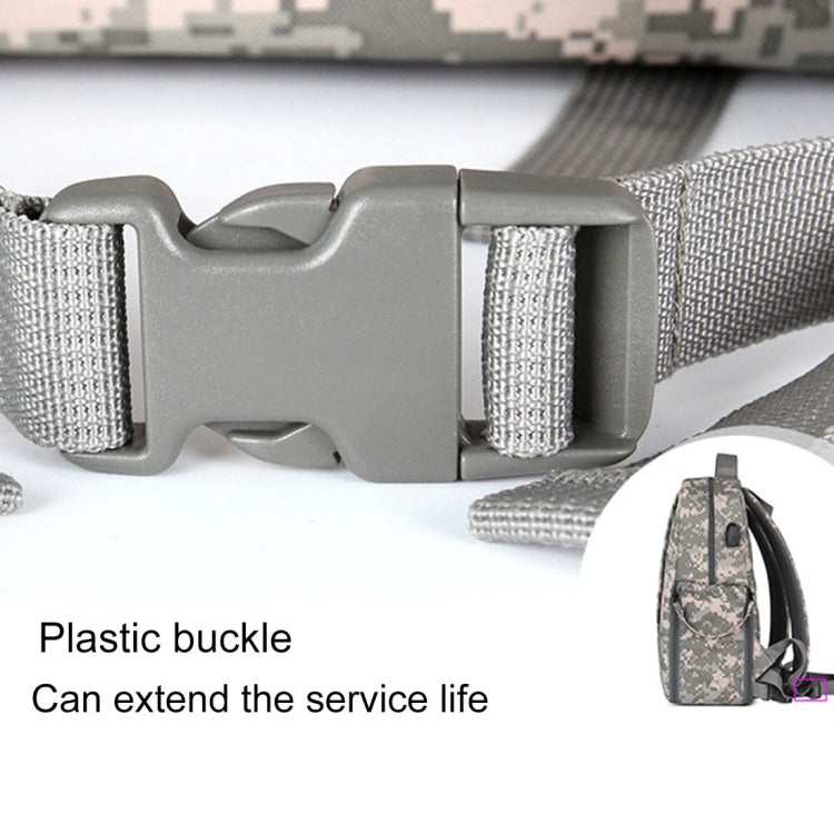 PVC Multifunctional Travel Camera Backpack with USB Charging Interface, Size: 43*30*16cm (Camo)