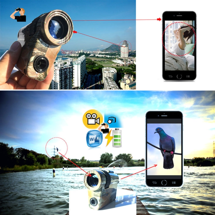 10X 720P Digital Camera USB Charge WiFi Monocular, Support TF Card (32GB Max)