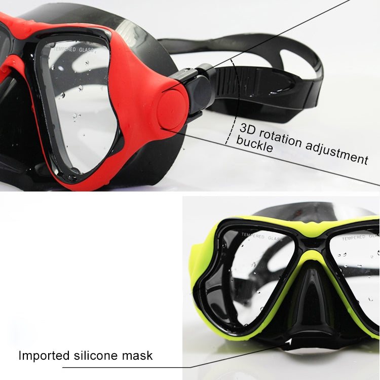 Yoogan Adult Full Dry Mask Breathing Tube Swimming Glass Diving Equipment Suit, Can Match Myopic Lens