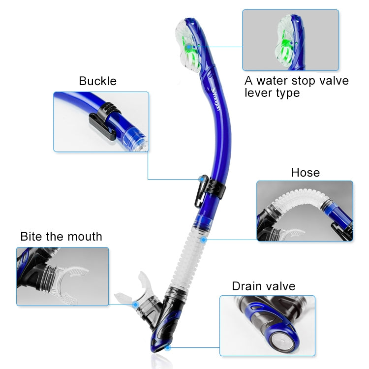 Yoogan Adult Full Dry Mask Breathing Tube Swimming Glass Diving Equipment Suit, Can Match Myopic Lens