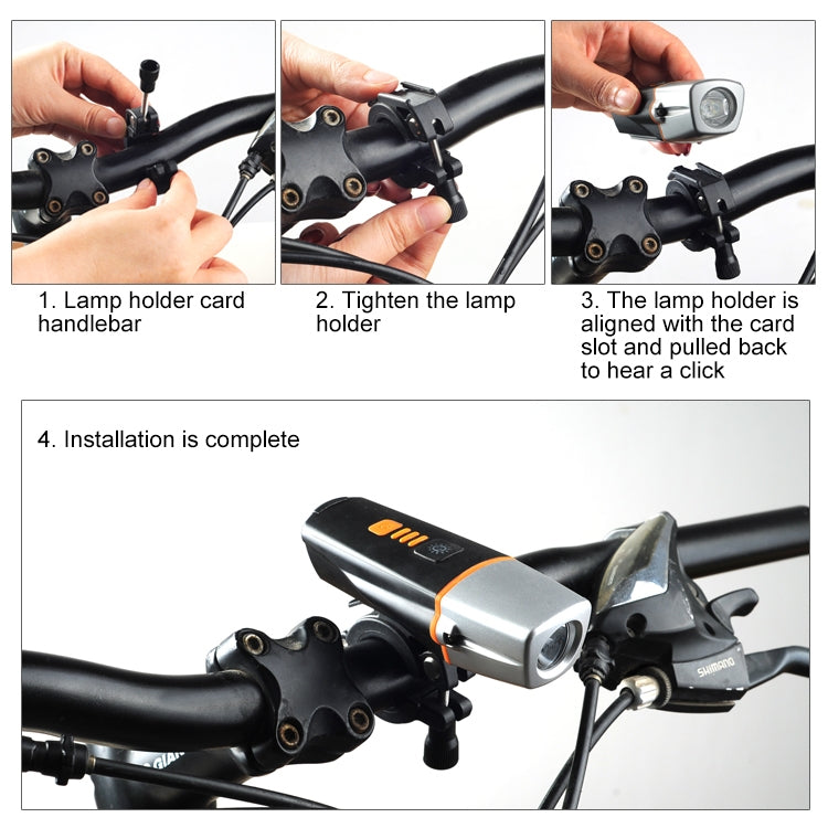 BC21 10W 400LM IP65 LED USB Charging Waterproof Bicycle Headlight
