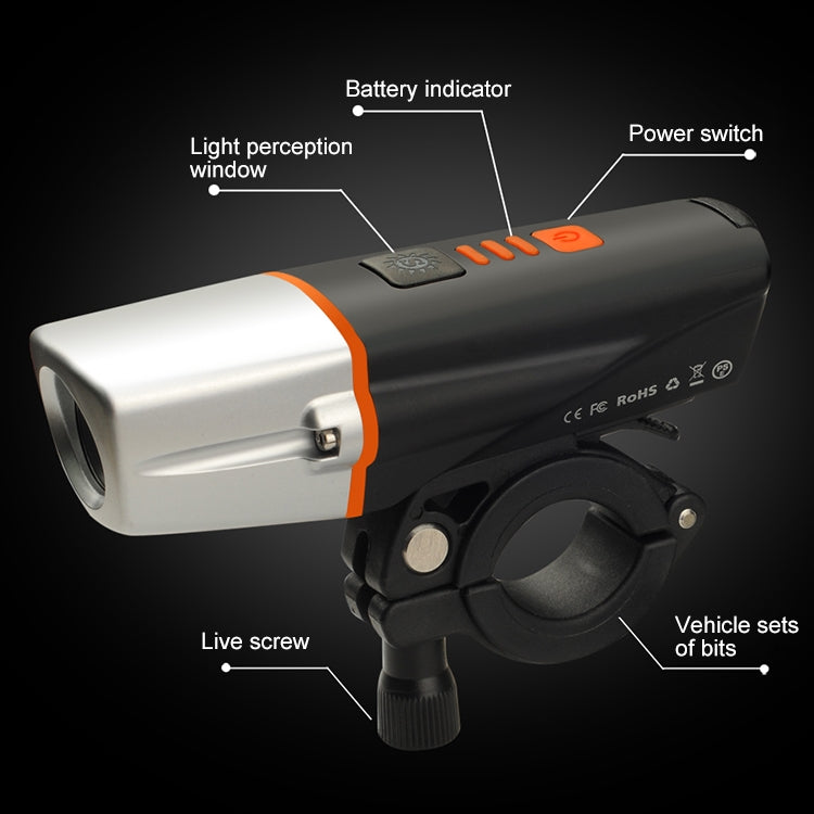 BC21 10W 400LM IP65 LED USB Charging Waterproof Bicycle Headlight