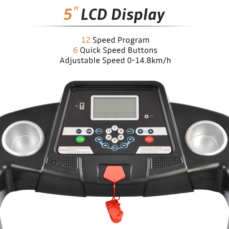 [US Warehouse] Folding Motorised LCD Running Machine Electric Treadmill