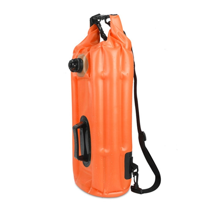 Outdoor Portable Waterproof Shoulder Bag Dry and Wet Separation Swimming Bag PVC Inflatable Bag, Capacity: 18L
