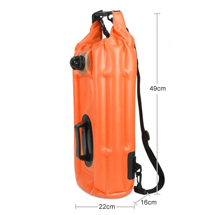 Outdoor Portable Waterproof Shoulder Bag Dry and Wet Separation Swimming Bag PVC Inflatable Bag, Capacity: 18L