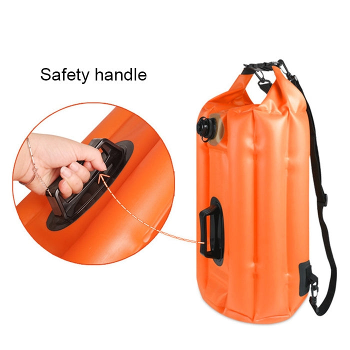 Outdoor Portable Waterproof Shoulder Bag Dry and Wet Separation Swimming Bag PVC Inflatable Bag, Capacity: 18L