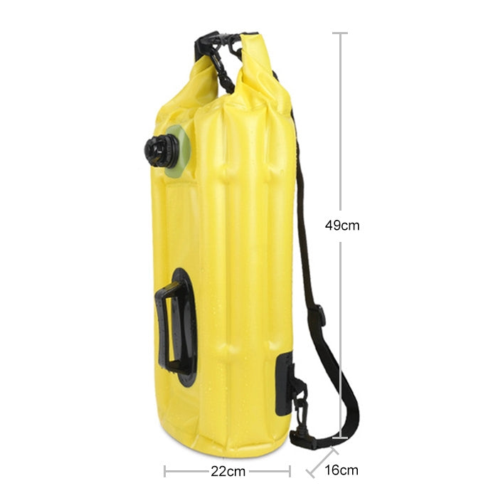 Outdoor Portable Waterproof Shoulder Bag Dry and Wet Separation Swimming Bag PVC Inflatable Bag, Capacity: 18L