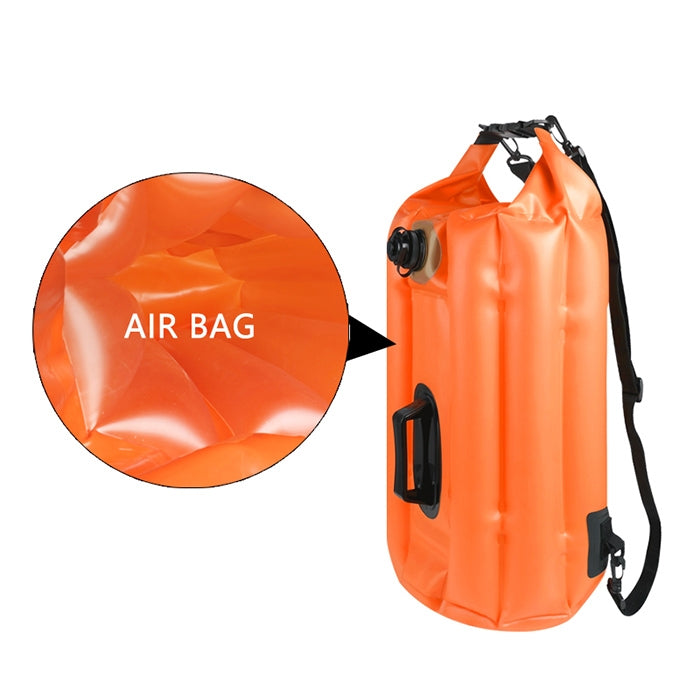 Outdoor Portable Waterproof Shoulder Bag Dry and Wet Separation Swimming Bag PVC Inflatable Bag, Capacity: 18L