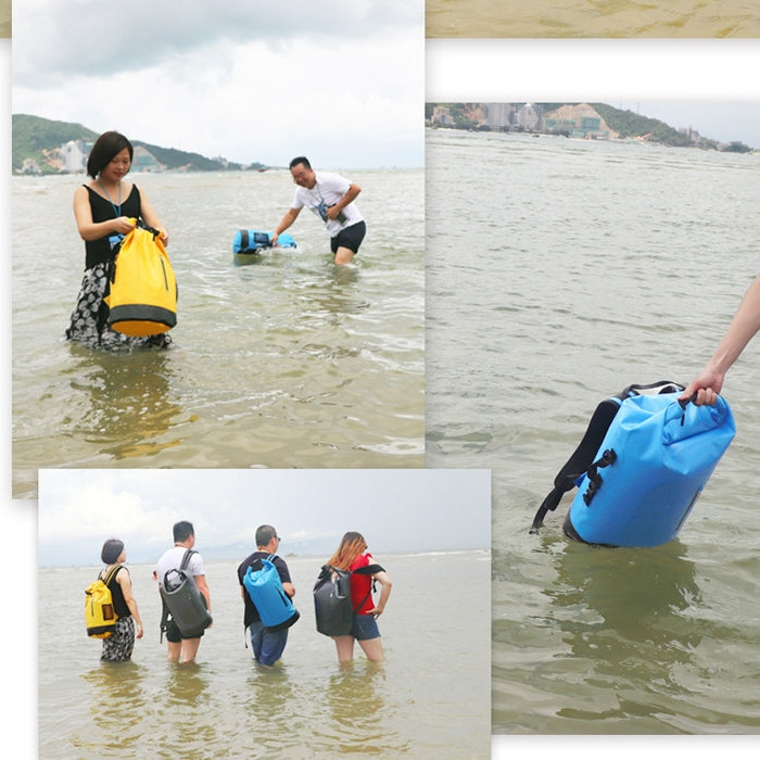 Outdoor Waterproof Dry Dual Shoulder Strap Bag Dry Sack Trekking Backpack
