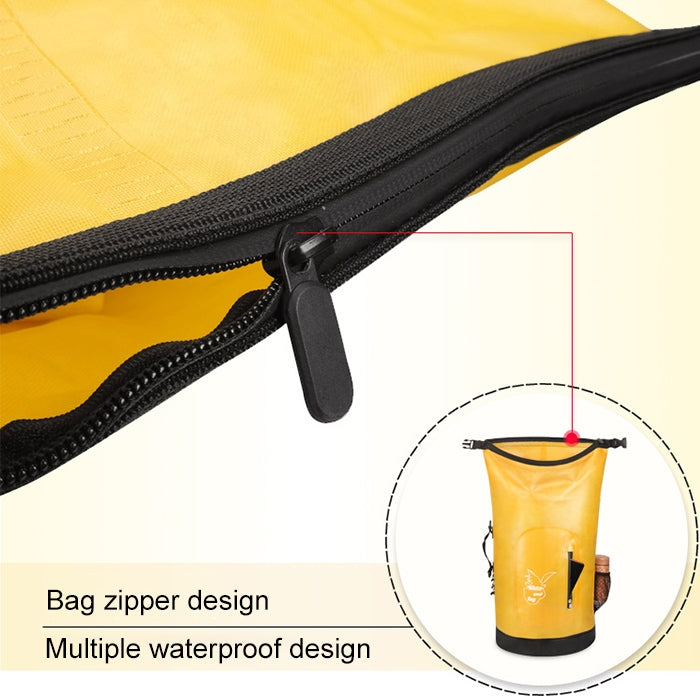 Outdoor Waterproof Dry Dual Shoulder Strap Bag Dry Sack Trekking Backpack